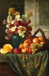 V._Sverchkov._Flowers_and_fruits_(1885,_Tretiakov_Gallery)